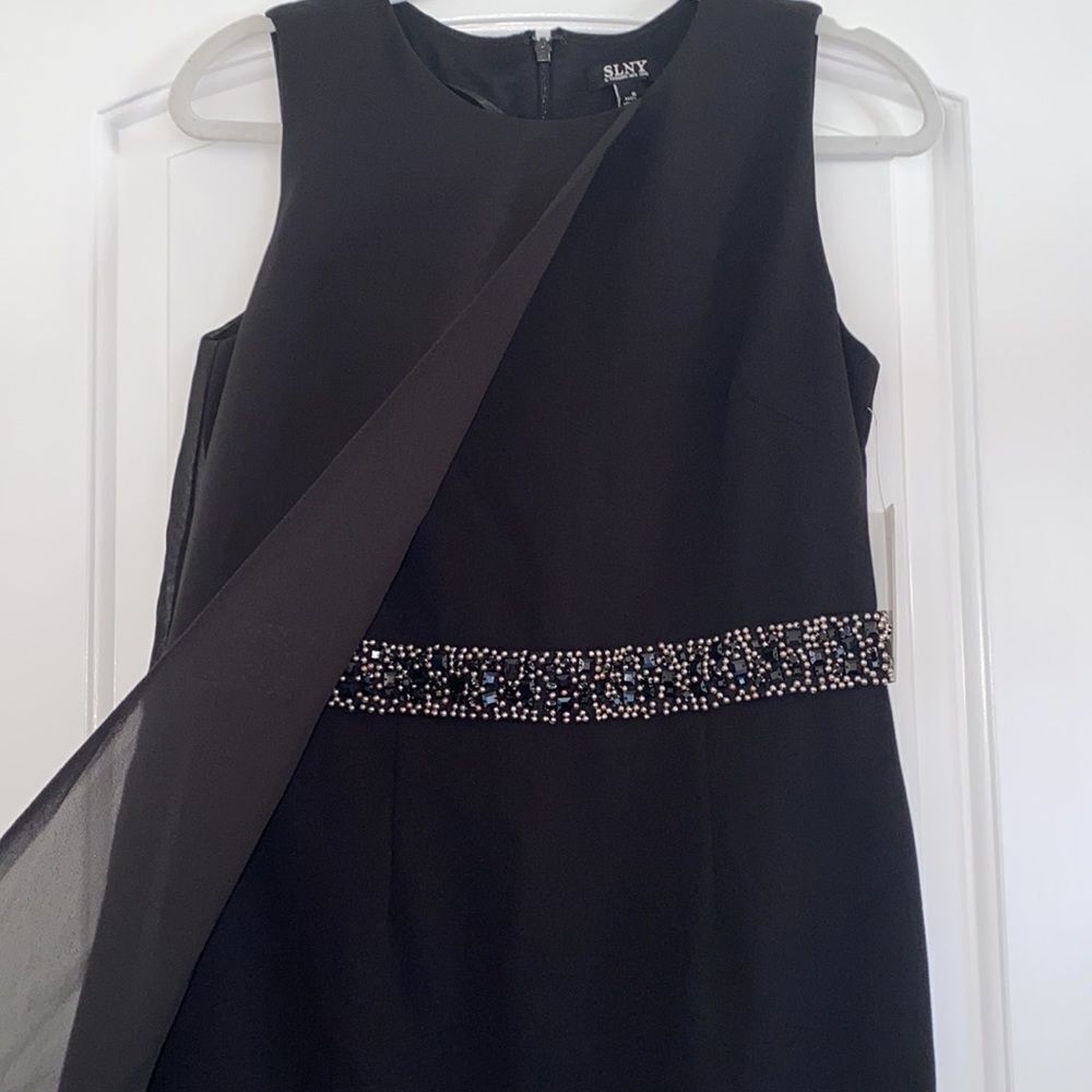 SLNY black short cocktail missy dress New size 6 - Picture 2 of 3